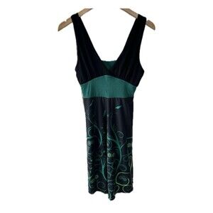 Kathmandu Imports Pueo Owl Whimsical Design Color Block Novelty Dress XS S
